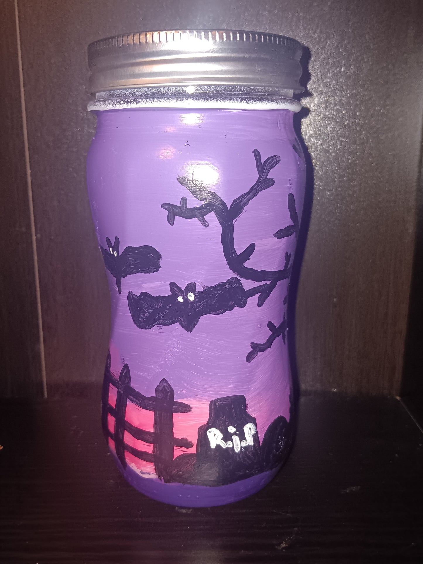 RIP Hand painted jar, 2024 Halloween Collection