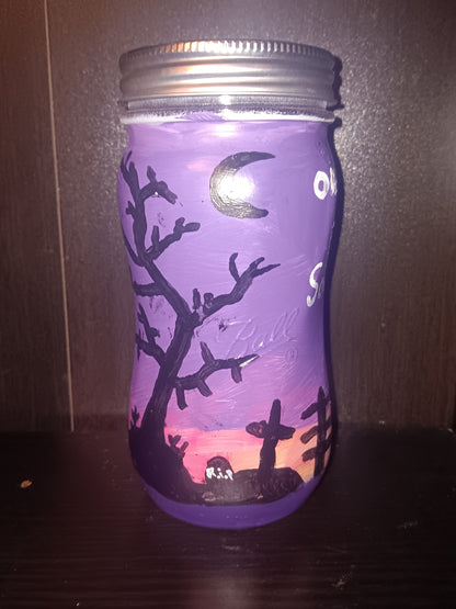 RIP Hand painted jar, 2024 Halloween Collection